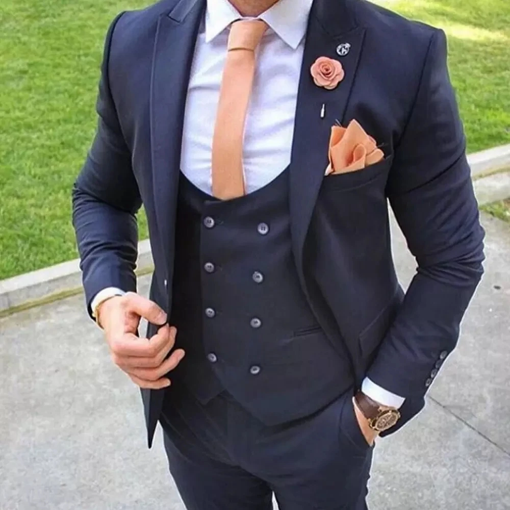 Lansboter Navy Blue Men's Suits for Wedding Slim Fit 3 Pieces Suit Groom Tuxedos Blazer Prom Suits Jacket Vest Pants
Lansboter Navy Blue Men's Suits for Wedding Slim Fit 3 Pieces Suit Groom Tuxedos Blazer Prom Suits Jacket Vest Pants