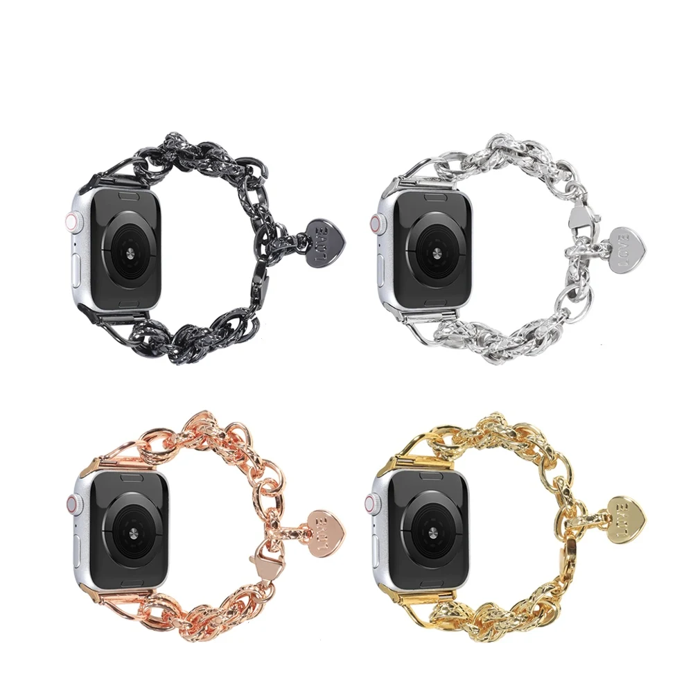 Fashion Luxury Bracelet for Apple Watch Series 7 41MM 45MM Stainless Steel Watchbands for iwatch 40 44MM 38 42MM Strap Band
Fashion Luxury Bracelet for Apple Watch Series 7 41MM 45MM Stainless Steel Watchbands for iwatch 40 44MM 38 42MM Strap Band