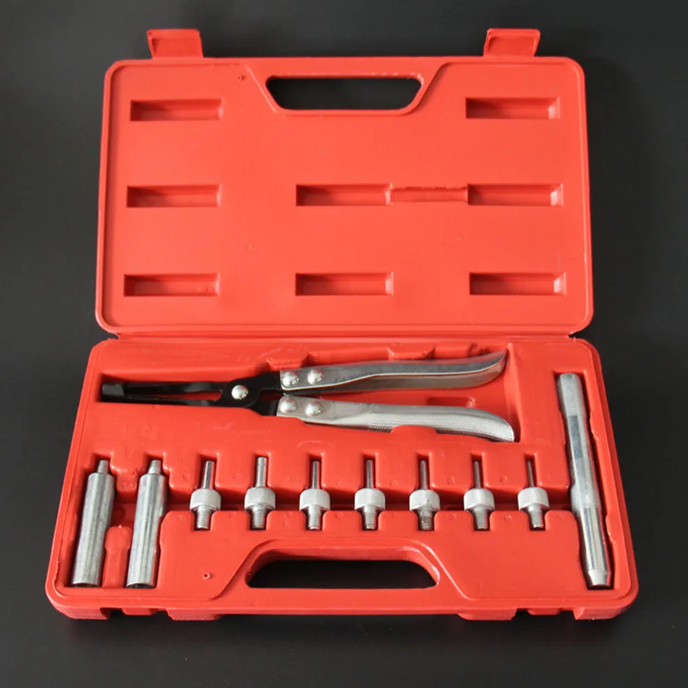 11Pcs Valve Oil Seal Removal Tools Set Auto Valve Extraction Pliers Valve Spring Pliers Tool Kit High Quality Accessories
11Pcs Valve Oil Seal Removal Tools Set Auto Valve Extraction Pliers Valve Spring Pliers Tool Kit High Quality Accessories