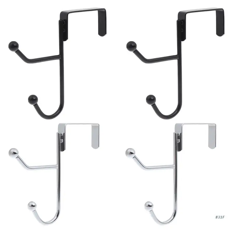 2 Pcs Metal Over the Door Hooks Bedroom Door Hanger Hat Holder Towel Coat Rack Double Hook Hanger Rustproof Punch-free
2 Pcs Metal Over the Door Hooks Bedroom Door Hanger Hat Holder Towel Coat Rack Double Hook Hanger Rustproof Punch-free