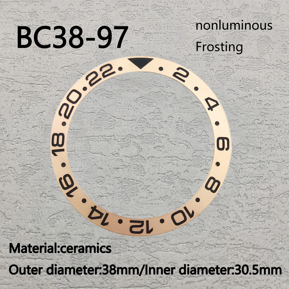 high quality 38mm Ceramic bezel insert fit 40mm watch case Watch accessories Frosted bezel B97-B101
high quality 38mm Ceramic bezel insert fit 40mm watch case Watch accessories Frosted bezel B97-B101