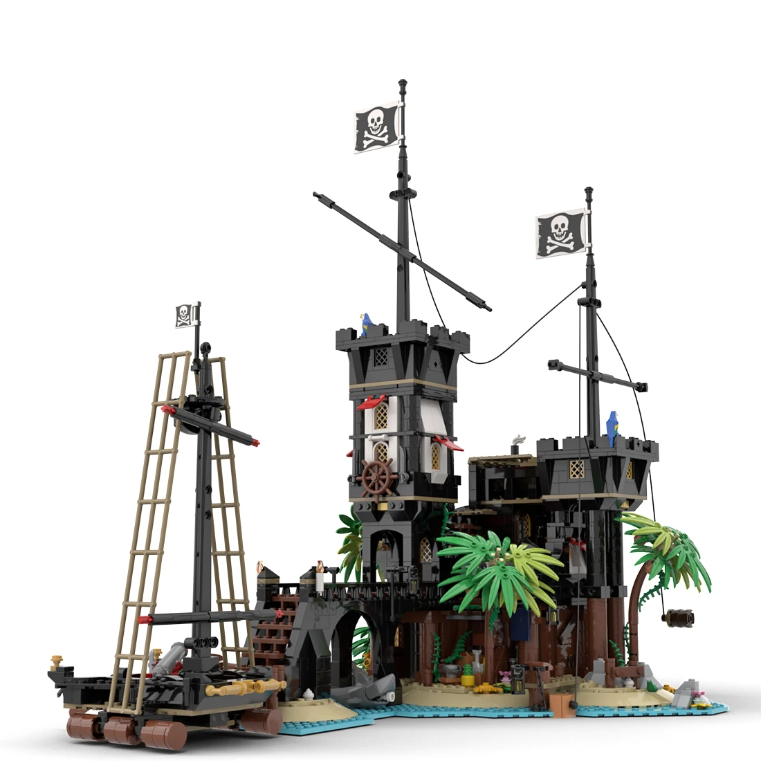 MOC-69306 Authorized 1964Pcs Pirate Fortress Medieval Theme Style Small Particles Pirate Bay Building Blocks Compatible 21322
MOC-69306 Authorized 1964Pcs Pirate Fortress Medieval Theme Style Small Particles Pirate Bay Building Blocks Compatible 21322