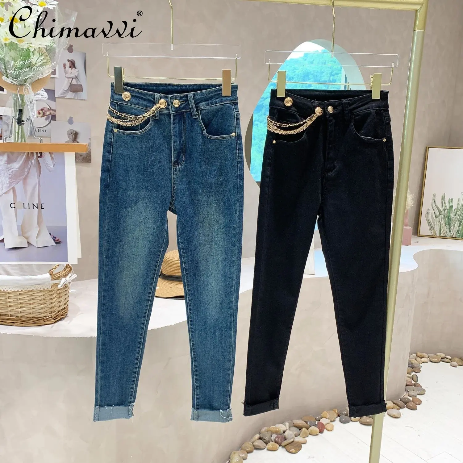 High Waist Tight Skinny Jeans for Women 2022 Autumn New Fashion Stretch Korean Style Black Pencil Pants Slim Denim Trousers
High Waist Tight Skinny Jeans for Women 2022 Autumn New Fashion Stretch Korean Style Black Pencil Pants Slim Denim Trousers