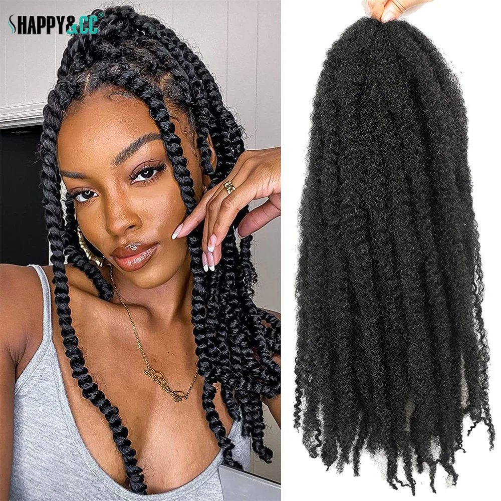 Synthetic Marley Braiding Crochet Hair Afro Kinky Twist Braids 18 Inch Natural Color Braid Hair Extensions for Black Women
Synthetic Marley Braiding Crochet Hair Afro Kinky Twist Braids 18 Inch Natural Color Braid Hair Extensions for Black Women