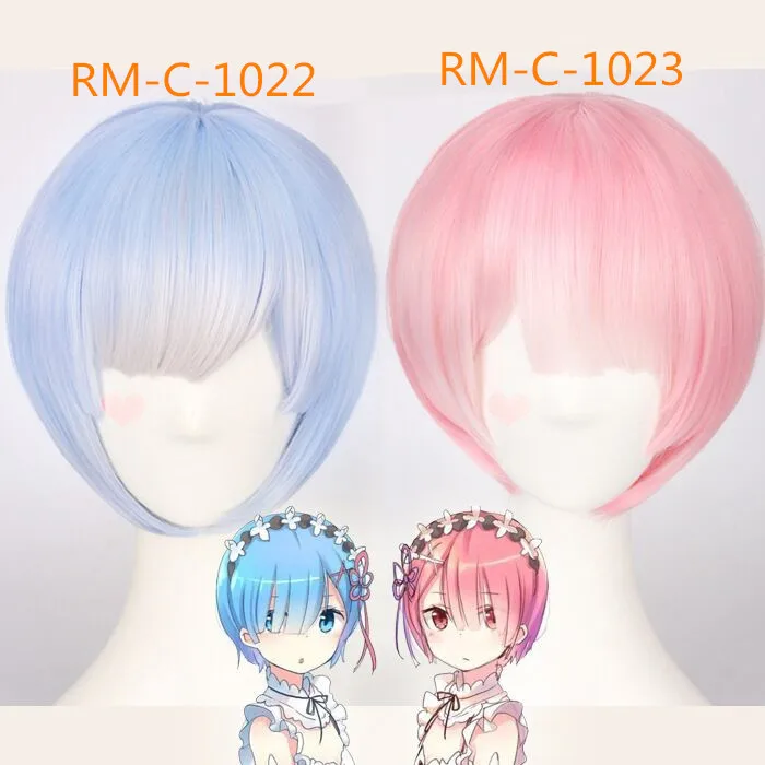 Парик для косплея REM ormed Color или RAM, парик для косплея Re: zero Start Life In other World, костюмы на Хэллоуин 
Парик для косплея REM ormed Color или RAM, парик для косплея Re: zero Start Life In other World, костюмы на Хэллоуин