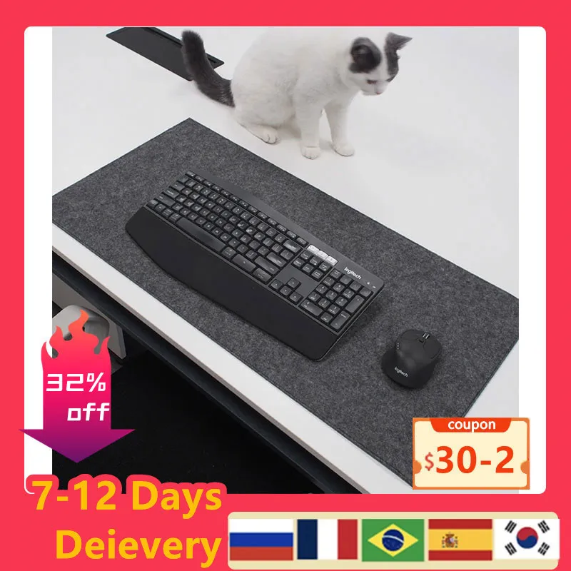 Большой коврик для компьютерного стола XXL, большой коврик для клавиатуры и мыши, игровой шерстяной войлочный нескользящий Настольный коврик для ноутбука, коврик для мыши, игровые аксессуары 
Большой коврик для компьютерного стола XXL, большой коврик для клавиатуры и мыши, игровой шерстяной войлочный нескользящий Настольный коврик для ноутбука, коврик для мыши, игровые аксессуары