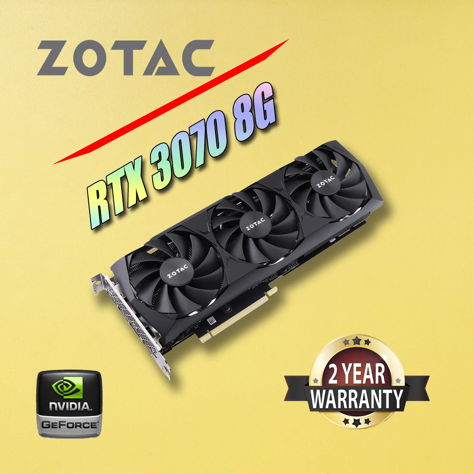 Видеокарта ZOTAC Geforce NVIDIA RTX3070, 8 нм, 4,0 бит, PCI Express, x 16, 8 + 8 контактов, GDDR6
Видеокарта ZOTAC Geforce NVIDIA RTX3070, 8 нм, 4,0 бит, PCI Express, x 16, 8 + 8 контактов, GDDR6