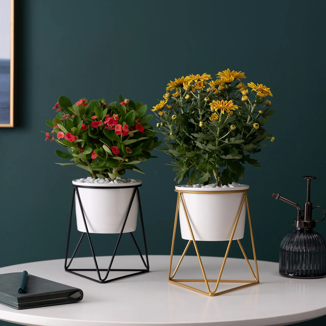 2022 style flowerpot suit simple triangle gardening ceramic green plant fleshy flowerpot iron frame suit combined flower vessel
2022 style flowerpot suit simple triangle gardening ceramic green plant fleshy flowerpot iron frame suit combined flower vessel