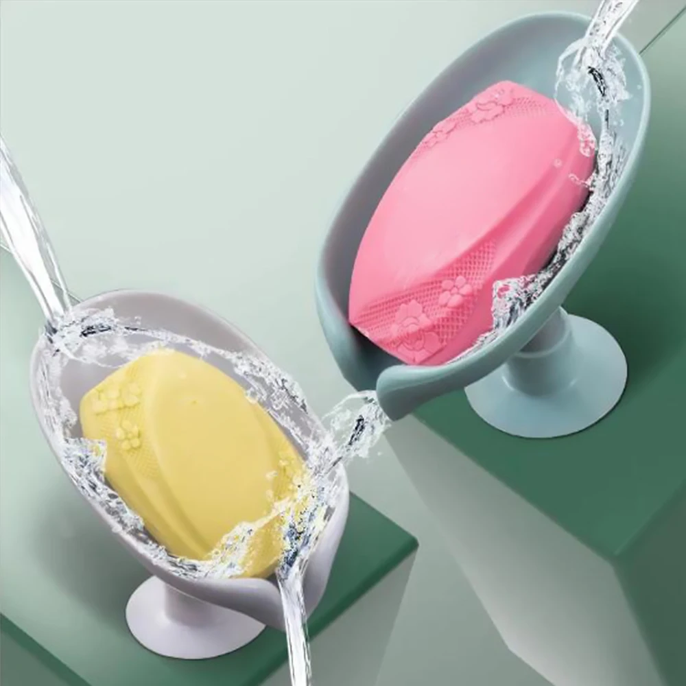 New Leaf-Shaped Soap Box Perforated Free Standing Suction Cup Drain Bathroom Storage Soap Rack Laundry Bathroom Supplies
New Leaf-Shaped Soap Box Perforated Free Standing Suction Cup Drain Bathroom Storage Soap Rack Laundry Bathroom Supplies