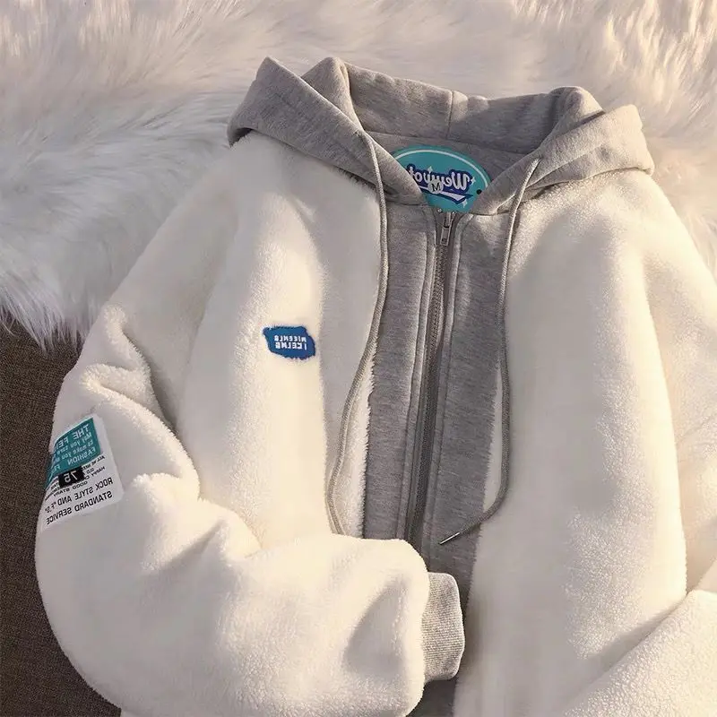 Ретро Nep Twee Lam Wol оверсайз с капюшоном Jas Vrouwen Herfst En Зимняя мода 2021 года свободный доступ 
Ретро Nep Twee Lam Wol оверсайз с капюшоном Jas Vrouwen Herfst En Зимняя мода 2021 года свободный доступ