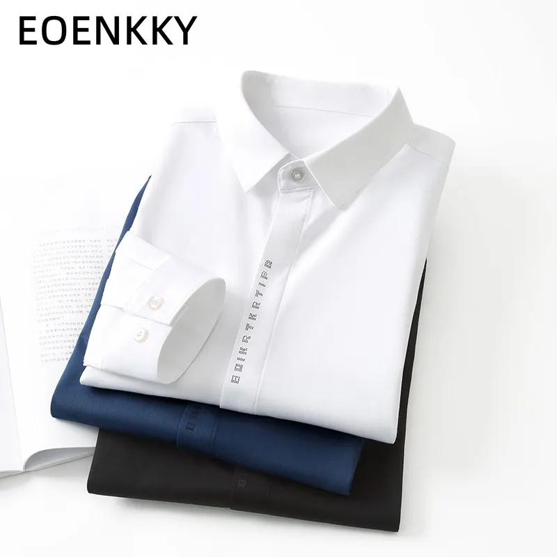 Мужская рубашка с длинным рукавом EOENKKY, повседневная Однотонная рубашка в европейском стиле, осень 2023
Мужская рубашка с длинным рукавом EOENKKY, повседневная Однотонная рубашка в европейском стиле, осень 2023