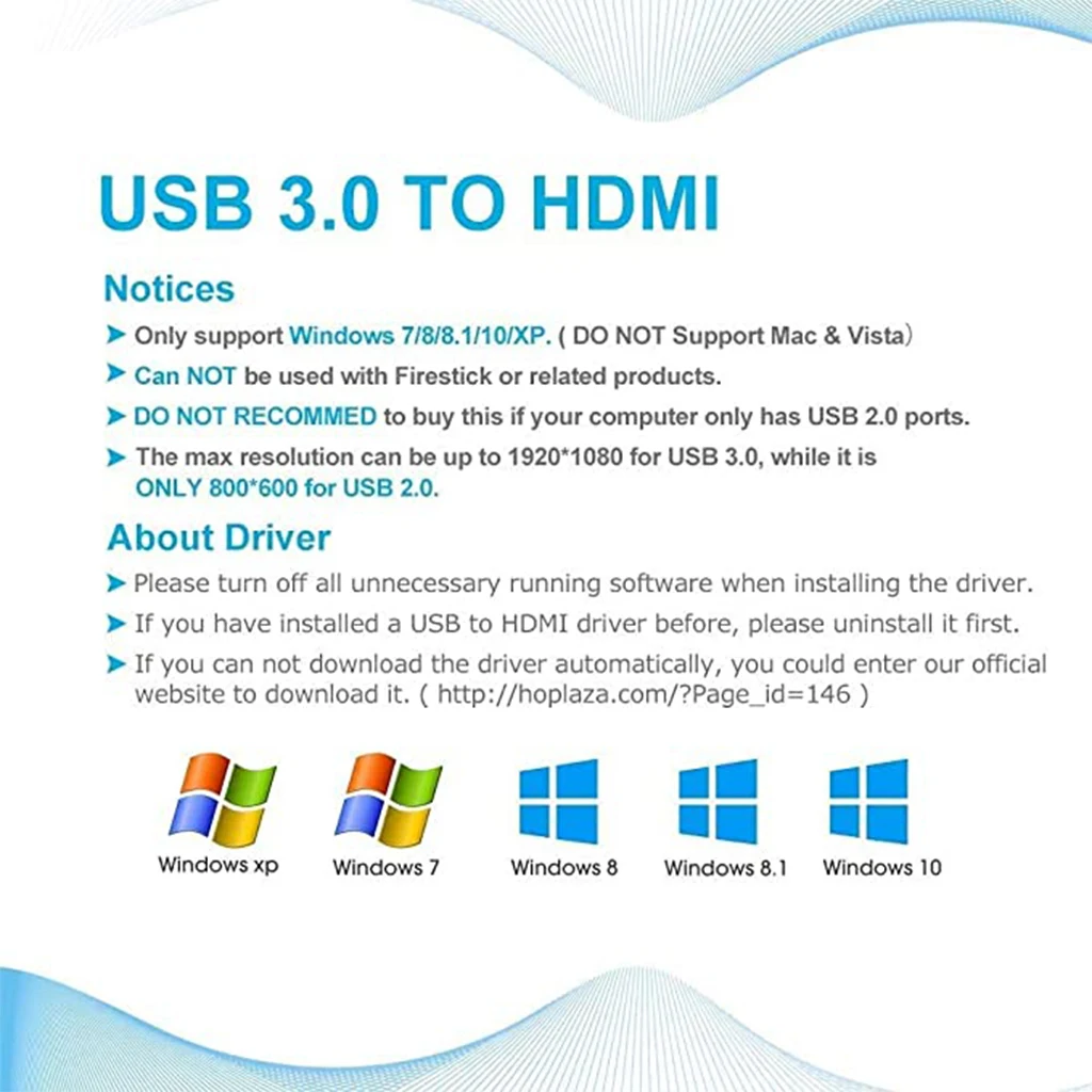 Совершенно новый и высококачественный преобразователь USB в H DMI 3 0/2 0 1081P full D
