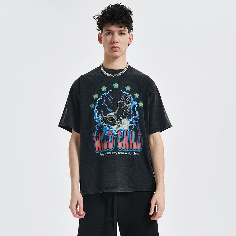New Fashion Spring Summer Tops For Men Lightning Eagle Print T-shirt For Men HipHop Oversize High Street T-shirt For Men Trend
New Fashion Spring Summer Tops For Men Lightning Eagle Print T-shirt For Men HipHop Oversize High Street T-shirt For Men Trend