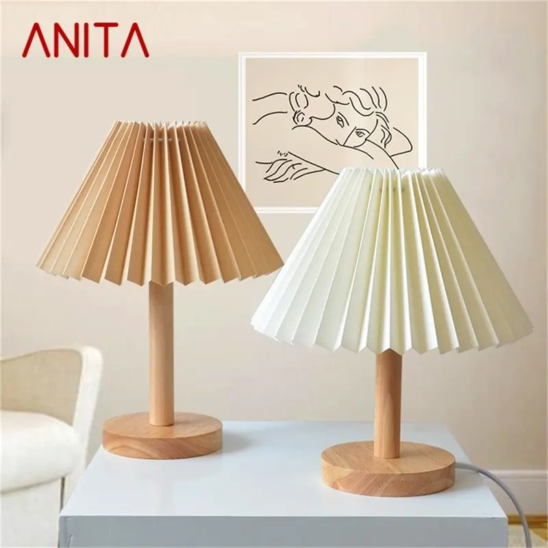 ANITA Creative Pleated Table Lamp Contemporary Wood Desk Light LED for Home Bedroom Decoration
ANITA Creative Pleated Table Lamp Contemporary Wood Desk Light LED for Home Bedroom Decoration