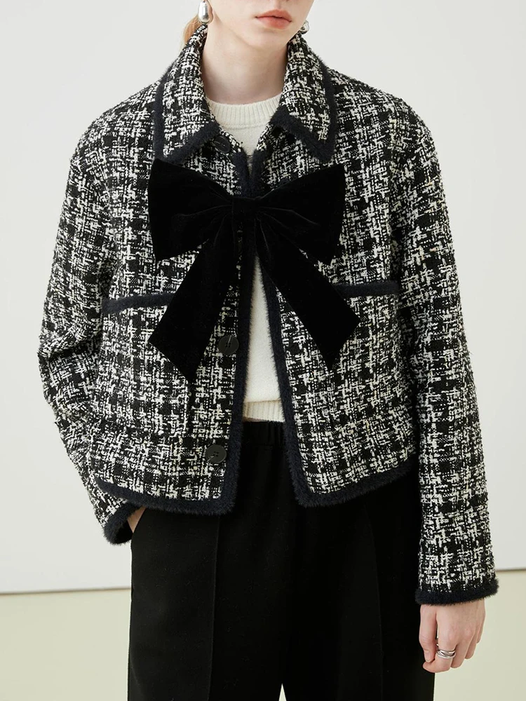 Fashion Short Blazer Tweed Femme Black Chic Jacket Long Sleeve Outerwear Women Spring New Tops Casual Coats Retro Blazer
Fashion Short Blazer Tweed Femme Black Chic Jacket Long Sleeve Outerwear Women Spring New Tops Casual Coats Retro Blazer