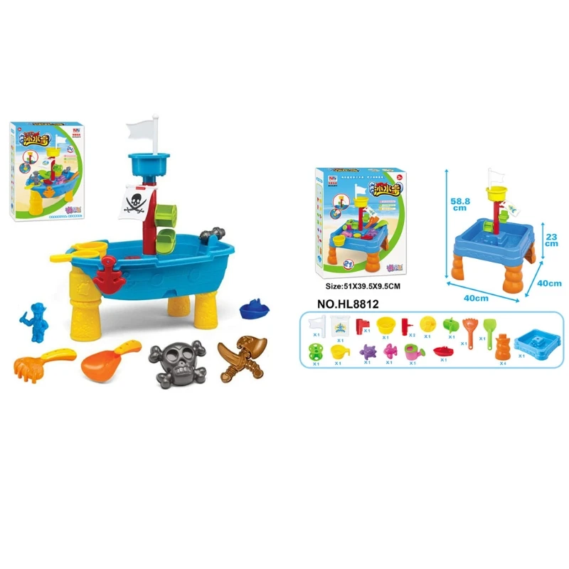 Muti-functional Sandpit Toy Sandbox Table with Shovel Interactive Sand Playing Beach Toy Sand Toy with Model Pirates
Muti-functional Sandpit Toy Sandbox Table with Shovel Interactive Sand Playing Beach Toy Sand Toy with Model Pirates