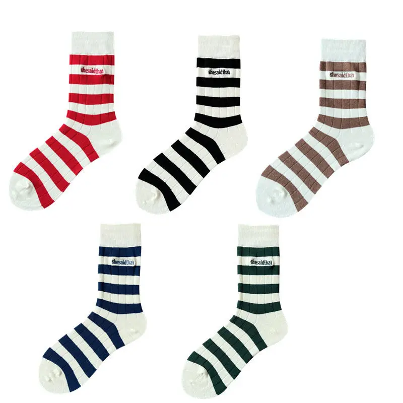 Men Women Mid Tube Socks Cute Striped Woman Socks Hip-hop Skateboard Man Socks Couple Sports Socks Korean Creative Casual Socks
Men Women Mid Tube Socks Cute Striped Woman Socks Hip-hop Skateboard Man Socks Couple Sports Socks Korean Creative Casual Socks