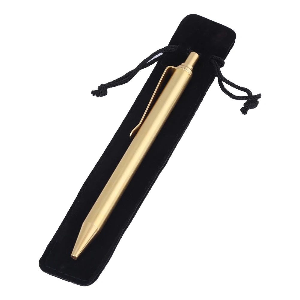 Brass Spring Roller Ball Pen Writing Stationery Business Office Supplies 0.5mm with Pen Bag
Brass Spring Roller Ball Pen Writing Stationery Business Office Supplies 0.5mm with Pen Bag