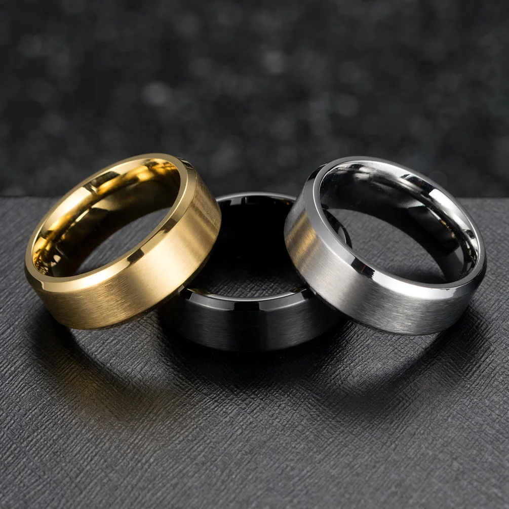 European and American men's 8mm simple business casual titanium steel brushed matte ring
European and American men's 8mm simple business casual titanium steel brushed matte ring