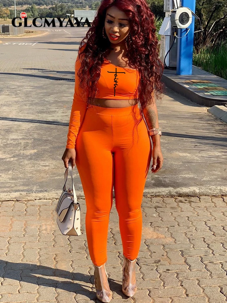 GLCMYAYA Elegant Women's Tracksuit One Long Sleeve Faith Letter T-shirt and Legging Pants Matching Yoga Two 2 Piece Set Outfits
GLCMYAYA Elegant Women's Tracksuit One Long Sleeve Faith Letter T-shirt and Legging Pants Matching Yoga Two 2 Piece Set Outfits