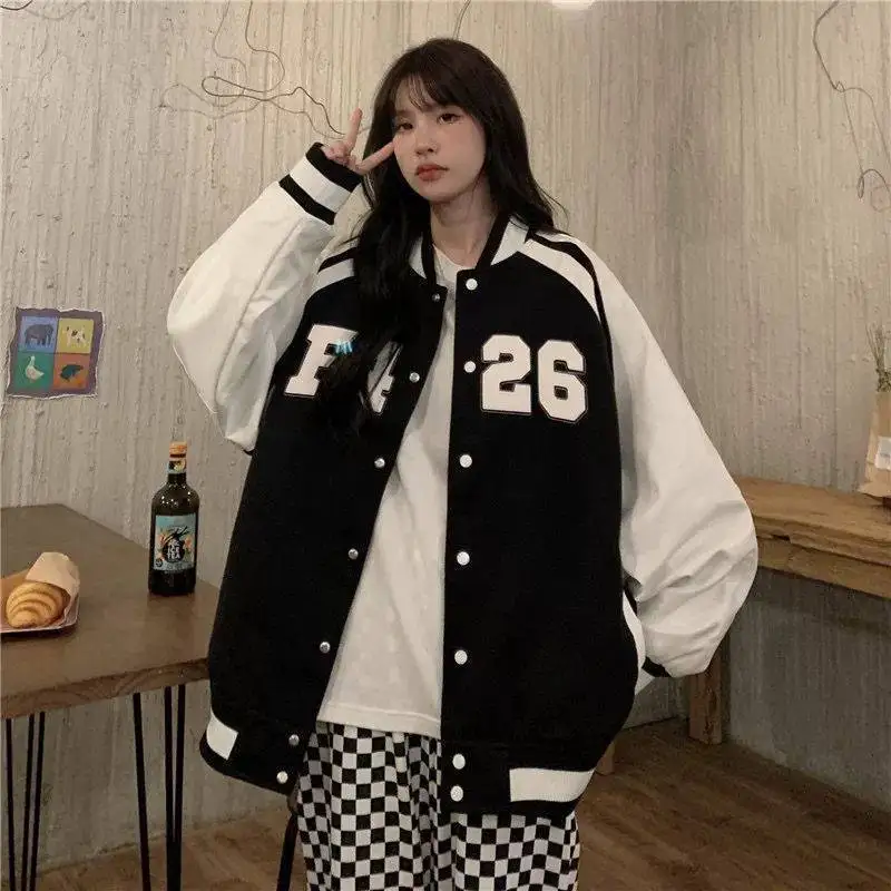 Female Bomber Jackets Spring Autumn Fashion Streetwear Harajuku Baseball Coat Trench Elegant Vintage Casual Women Oversized Coat
Female Bomber Jackets Spring Autumn Fashion Streetwear Harajuku Baseball Coat Trench Elegant Vintage Casual Women Oversized Coat