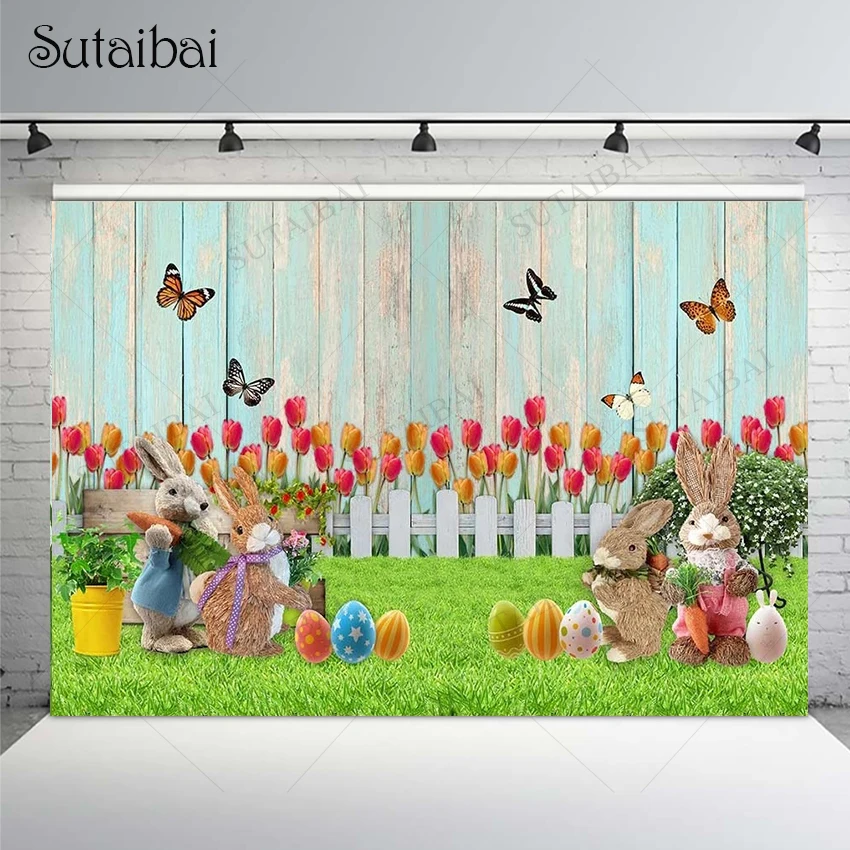 Easter Background Rabbits Party Green Meadow Fence Colored Eggs Bunny Garden Flowers Newborn Baby Showers Deco Family Photo Prop
Easter Background Rabbits Party Green Meadow Fence Colored Eggs Bunny Garden Flowers Newborn Baby Showers Deco Family Photo Prop