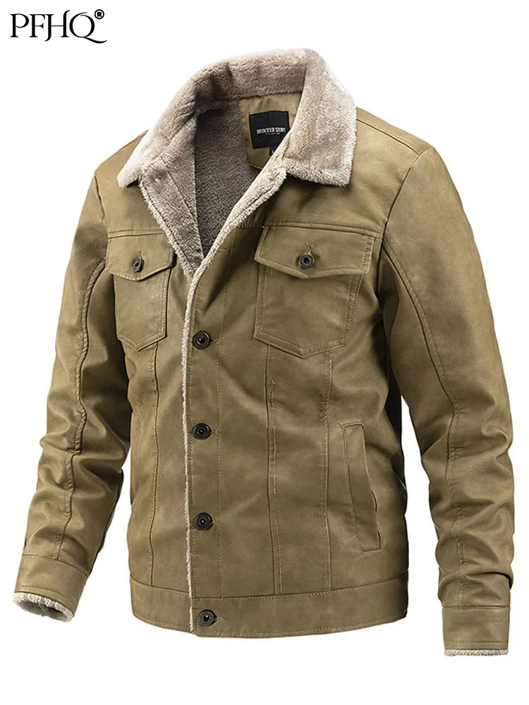 PFHQ Men's Casual Plush Jackets Aesthetic Outdoor Lapel PU Leather Cool Coat Mature Fashion Male Clothes Winter Autumn 21Q1791
PFHQ Men's Casual Plush Jackets Aesthetic Outdoor Lapel PU Leather Cool Coat Mature Fashion Male Clothes Winter Autumn 21Q1791