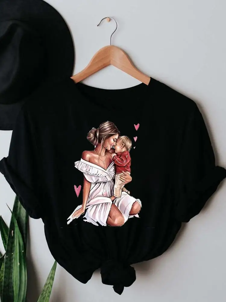 Футболки с принтом Летняя женская одежда женская с коротким рукавом Милая мама модная женская черная футболка с графическим принтом
Футболки с принтом Летняя женская одежда женская с коротким рукавом Милая мама модная женская черная футболка с графическим принтом