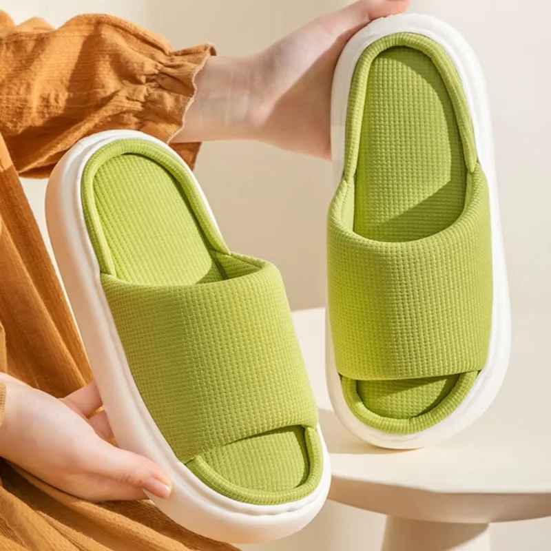 Soft Sole Home Linen Slippers Women Open Toe Thick Bottom Indoor Slides House Shoes Women Four Season Non Slip Couple Slippers
Soft Sole Home Linen Slippers Women Open Toe Thick Bottom Indoor Slides House Shoes Women Four Season Non Slip Couple Slippers
