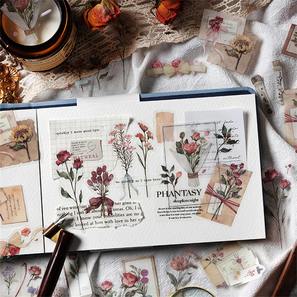 40pcs/Set Vintage Flowers PET Lavender Rose Sunflowers Deco Stickers DIY Crafts Diary Decoration Stickers Album Scrapbooking
40pcs/Set Vintage Flowers PET Lavender Rose Sunflowers Deco Stickers DIY Crafts Diary Decoration Stickers Album Scrapbooking