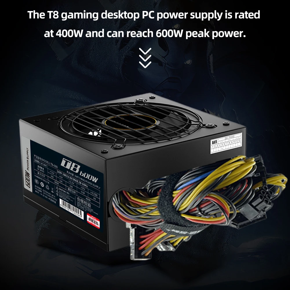 T8 ATX Power Supply PC Power Source Max 600W For Gaming Desktop 4PIN 12v ATX Active Module For PC Gamer Source Game Power Supply
T8 ATX Power Supply PC Power Source Max 600W For Gaming Desktop 4PIN 12v ATX Active Module For PC Gamer Source Game Power Supply