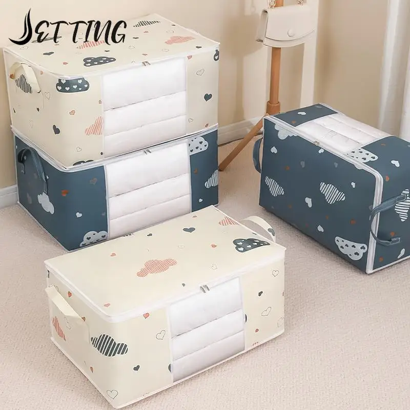 1pcs Wardrobe Organizer Large Capacity Quilt Storage Bag Clothing Box Bedding Container Polyester Fabric Dustproof Storage Bags
1pcs Wardrobe Organizer Large Capacity Quilt Storage Bag Clothing Box Bedding Container Polyester Fabric Dustproof Storage Bags