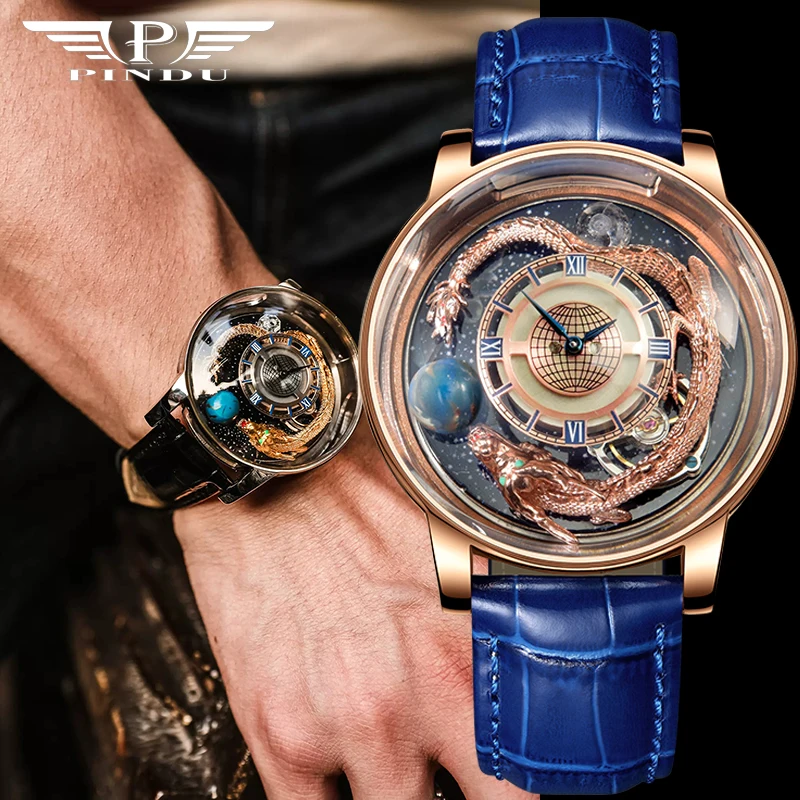 

Оптовая продажа, дизайнерские мужские часы PINDU 2022 от ведущего бренда, роскошные часы Jacob & Co астрономия, строительные часы и украшения