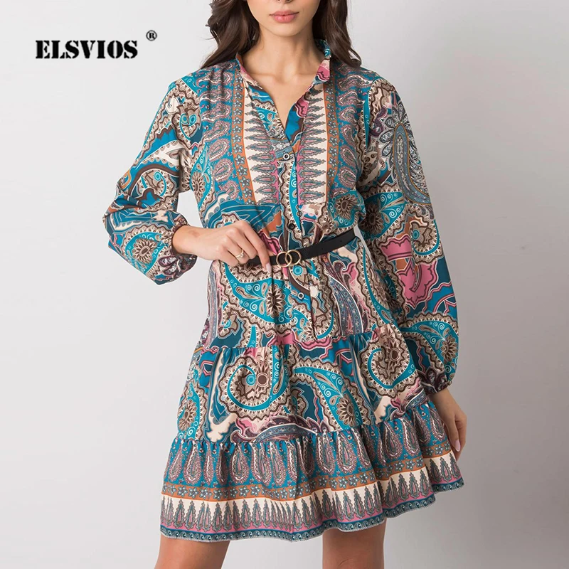 Fashion Vintage New Printed Dress Autumn Elegant Buttons Stand Collar Long Sleeves Casual Loose Waist Basic Dress Party Vestidos
Fashion Vintage New Printed Dress Autumn Elegant Buttons Stand Collar Long Sleeves Casual Loose Waist Basic Dress Party Vestidos