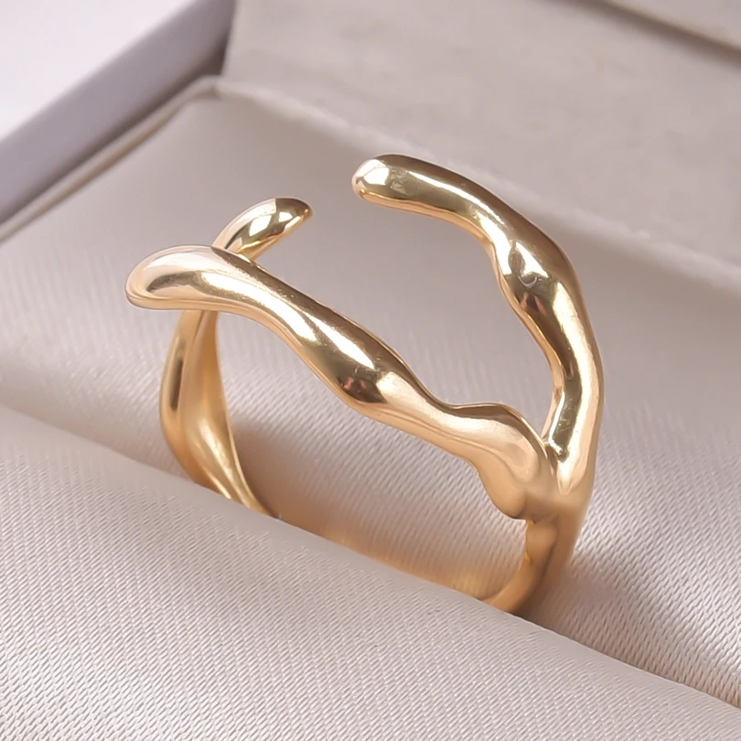 Minimalist Stainless Steel Irregular Ring For Women Men Adjustable Open Finger Ring Elegant Gothic Punk Jewelry Gift Anillos New
Minimalist Stainless Steel Irregular Ring For Women Men Adjustable Open Finger Ring Elegant Gothic Punk Jewelry Gift Anillos New