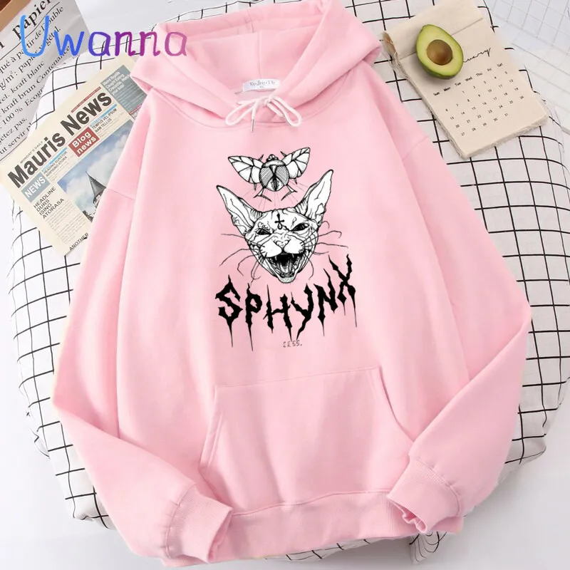 Gothic sphynx cat Hoodies harajuku Oversized Unisex Long sleeve tops aesthetic hoodie print Sweatshirt Women clothing dropshipp
Gothic sphynx cat Hoodies harajuku Oversized Unisex Long sleeve tops aesthetic hoodie print Sweatshirt Women clothing dropshipp