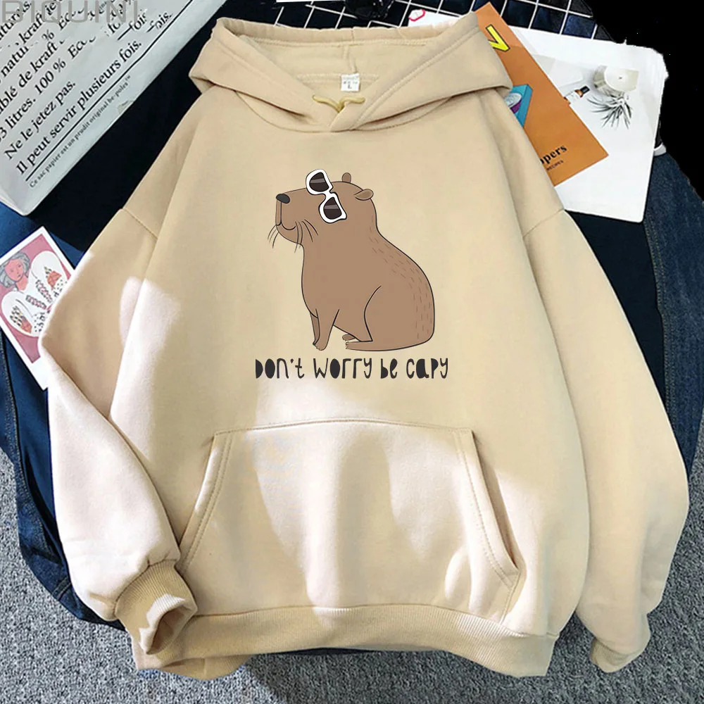 Capybara Hoodies Don't Worry Be Capy Awesome Sweatshirts Women Long Sleeves Tops Men's Clothing Y2k Clothes Pullover Sudadera
Capybara Hoodies Don't Worry Be Capy Awesome Sweatshirts Women Long Sleeves Tops Men's Clothing Y2k Clothes Pullover Sudadera