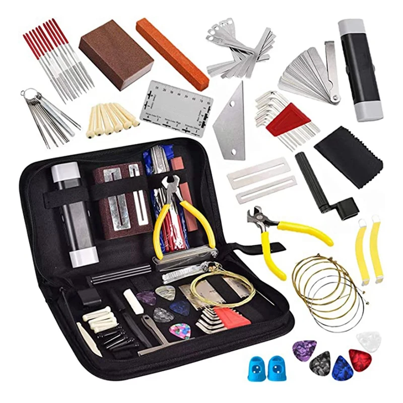 77PCS Guitar Maintenance Kit Repair Tool Set Electric Guitar Metal+Plastic With Tote Bag Acoustic Guitar,
77PCS Guitar Maintenance Kit Repair Tool Set Electric Guitar Metal+Plastic With Tote Bag Acoustic Guitar,