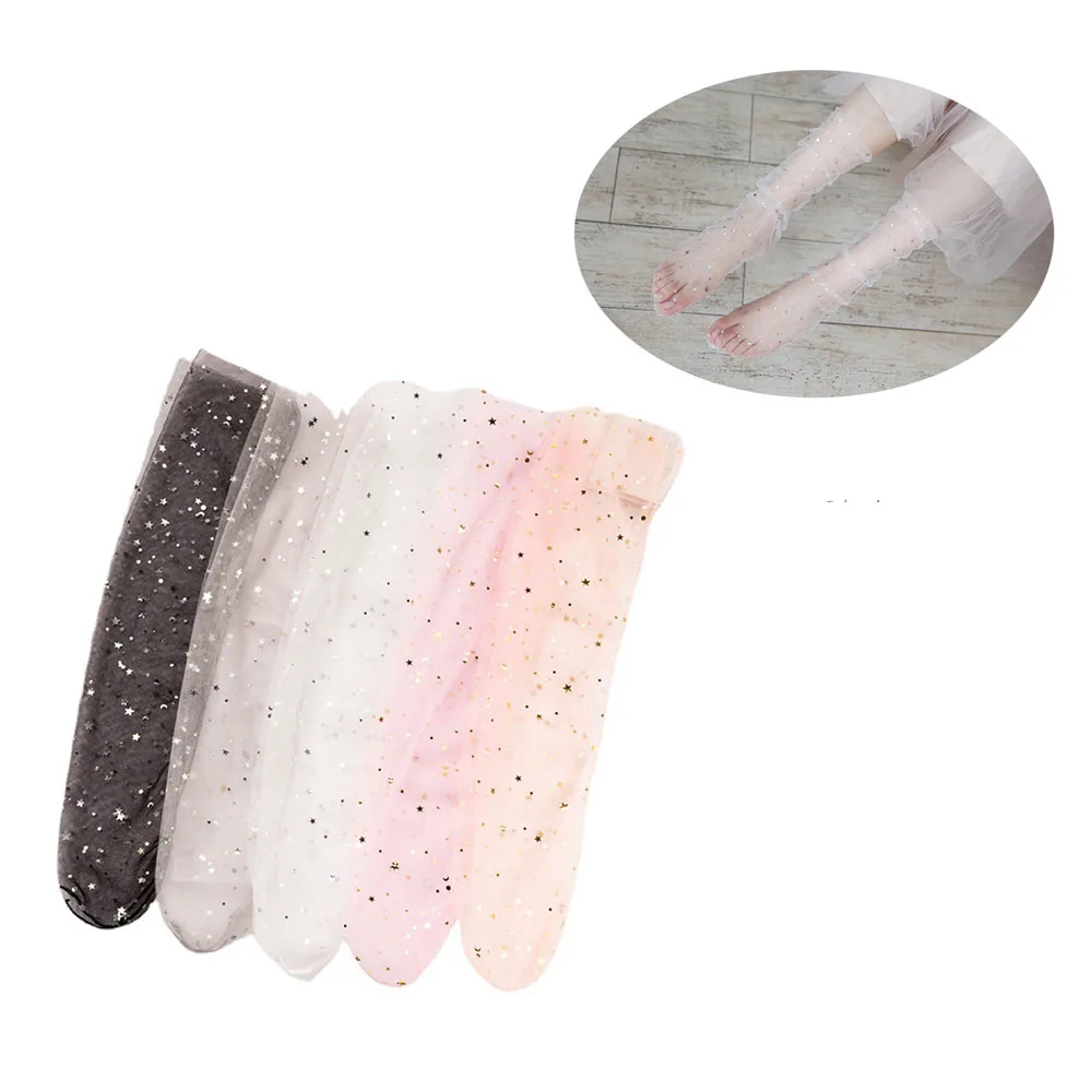 Summer Candy Color Thin Mesh Tulle Ankle Fairy Socks Fashion Transparent Elastic Mesh Shiny Stars Moon Fishnet Stockings
Summer Candy Color Thin Mesh Tulle Ankle Fairy Socks Fashion Transparent Elastic Mesh Shiny Stars Moon Fishnet Stockings