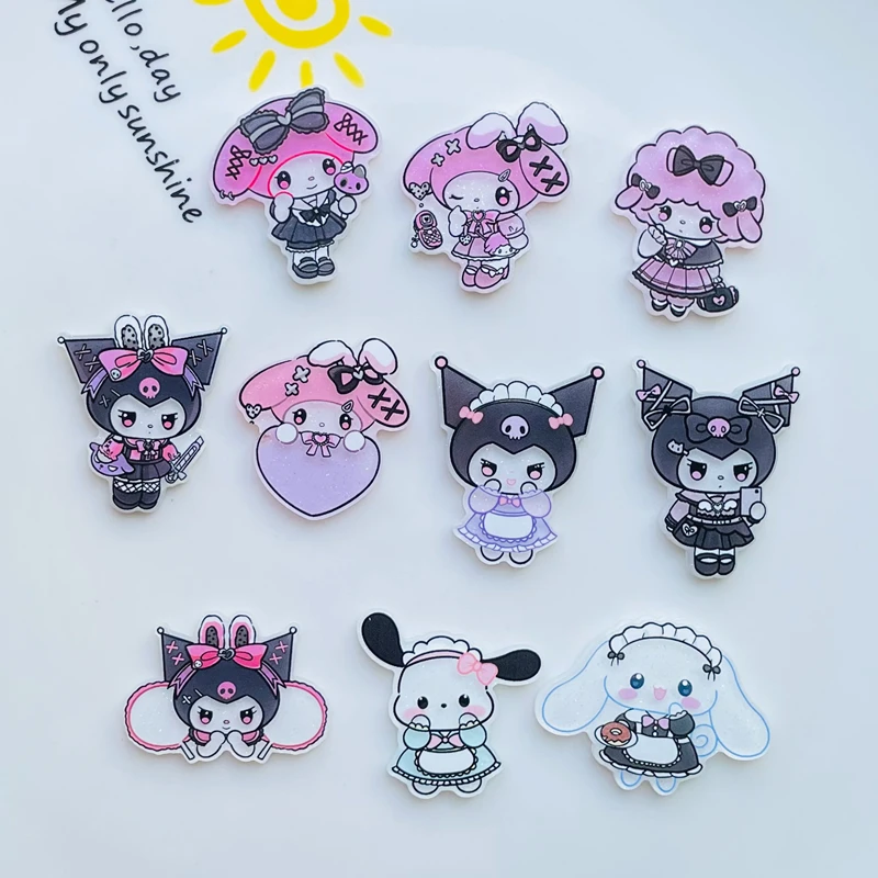 10 шт. новые милые Мультяшные персонажи Sanrio Kuromi Melodi Серия животных акриловые украшения для скрапбукинга «сделай сам» шпильки аксессуары для украшения
10 шт. новые милые Мультяшные персонажи Sanrio Kuromi Melodi Серия животных акриловые украшения для скрапбукинга «сделай сам» шпильки аксессуары для украшения