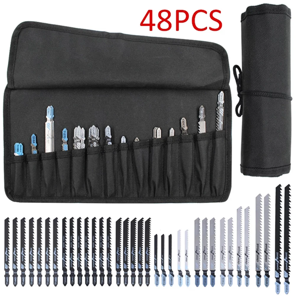 48pcs Jigsaw Blades Set T-Shaft HCS Assorted Jig Saw Blades Reciprocating Saw Blades For Metal Wood Plastic Cutting With Bag
48pcs Jigsaw Blades Set T-Shaft HCS Assorted Jig Saw Blades Reciprocating Saw Blades For Metal Wood Plastic Cutting With Bag