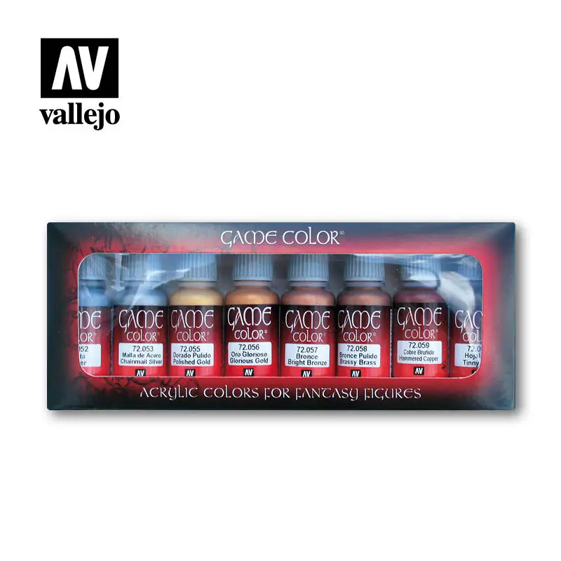 

Vallejo AV Paint Pigment Model Painting Game Color Metallic Suit 8 colors 17ml 72303 Spain