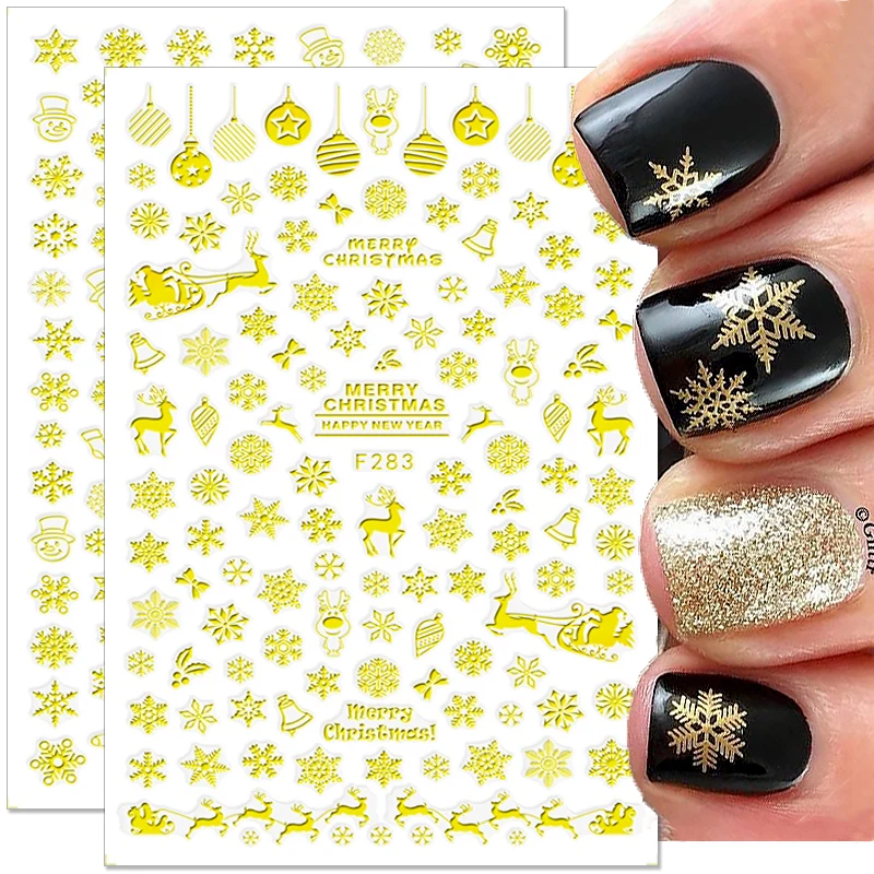 Christmas Snowflakes Nail Stickers Winter Nail Supplies Bronzing Snowflake Sticker 3D Nail Decals DIY Nail Art Decorations
Christmas Snowflakes Nail Stickers Winter Nail Supplies Bronzing Snowflake Sticker 3D Nail Decals DIY Nail Art Decorations