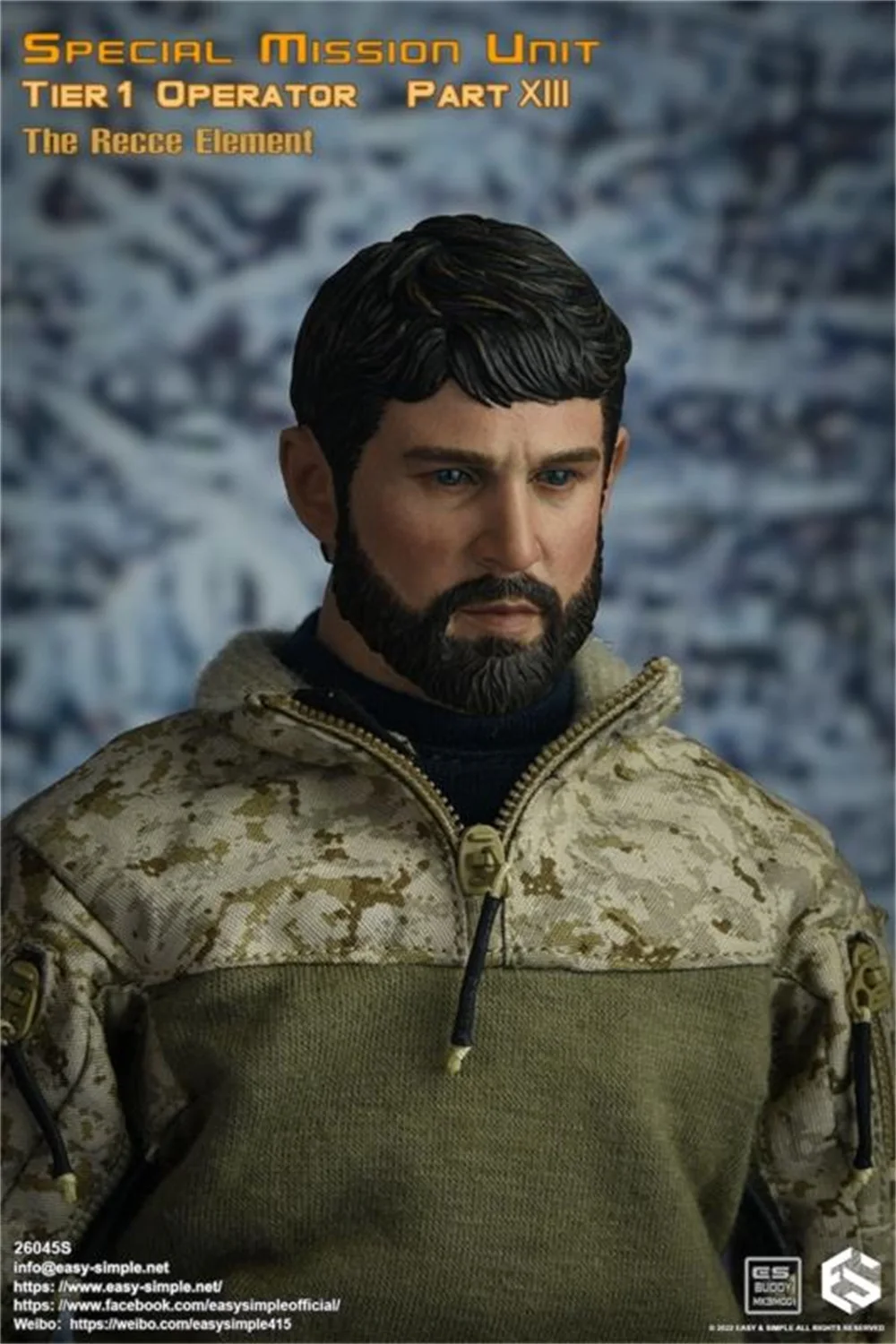 1/6 Easy&Simple ES 26045S Special Mission Unit Tire1 Operator Part XIII The Recce Male Head Sculpture Carving Cap Fit 12" Figure
1/6 Easy&Simple ES 26045S Special Mission Unit Tire1 Operator Part XIII The Recce Male Head Sculpture Carving Cap Fit 12" Figure