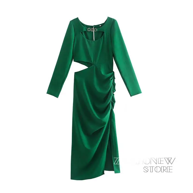 ZAAHONEW New Spring and Autumn Women Fashion Tight Sexy Hollow Out Metal Buckle Dress Female Long Sleeve Club Party Dresses
ZAAHONEW New Spring and Autumn Women Fashion Tight Sexy Hollow Out Metal Buckle Dress Female Long Sleeve Club Party Dresses