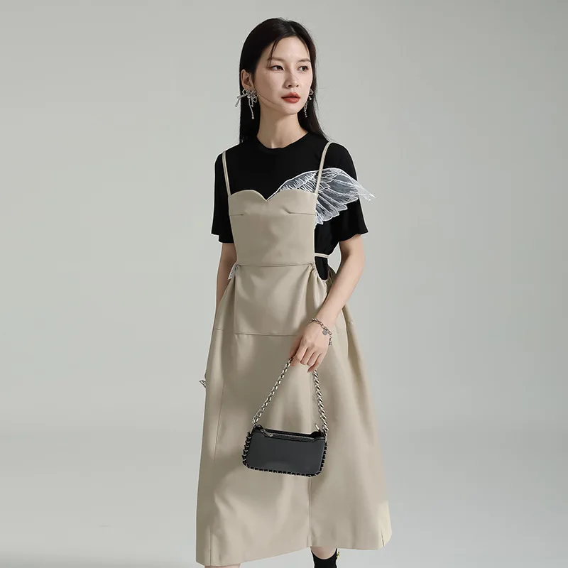 Leorlax Original design PU skirt2023Summer loose slimming waist-tight three-dimensional large swing dress suspender skirt J0143
Leorlax Original design PU skirt2023Summer loose slimming waist-tight three-dimensional large swing dress suspender skirt J0143