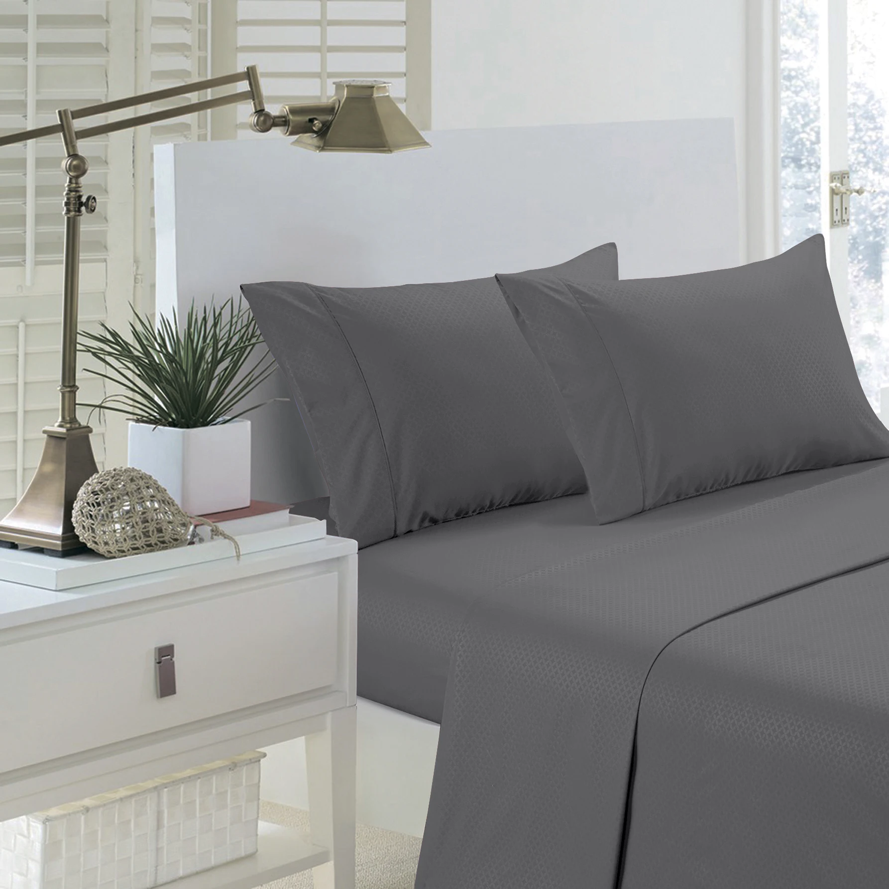Martha Collection 1800 Series Embossed Deep Pocket Sheet Set - Super Soft & Wrinkle Free - Luxurious Bed Sheets Set (King Gray)
Martha Collection 1800 Series Embossed Deep Pocket Sheet Set - Super Soft & Wrinkle Free - Luxurious Bed Sheets Set (King Gray)