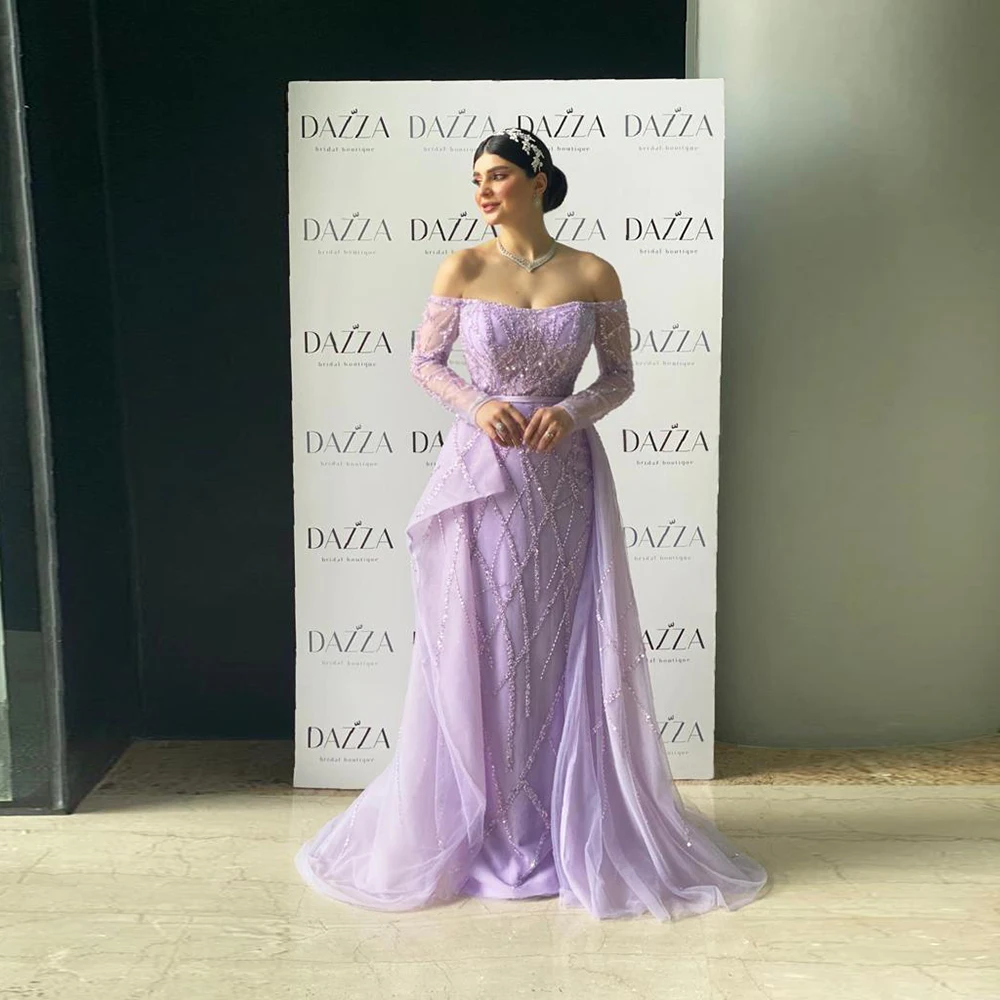 Elegant Lavender Formal Evening Dress Off The Shoulder Sequins Mermaid Party Dresses Women Floor Length Robe De Soirée Femme
Elegant Lavender Formal Evening Dress Off The Shoulder Sequins Mermaid Party Dresses Women Floor Length Robe De Soirée Femme