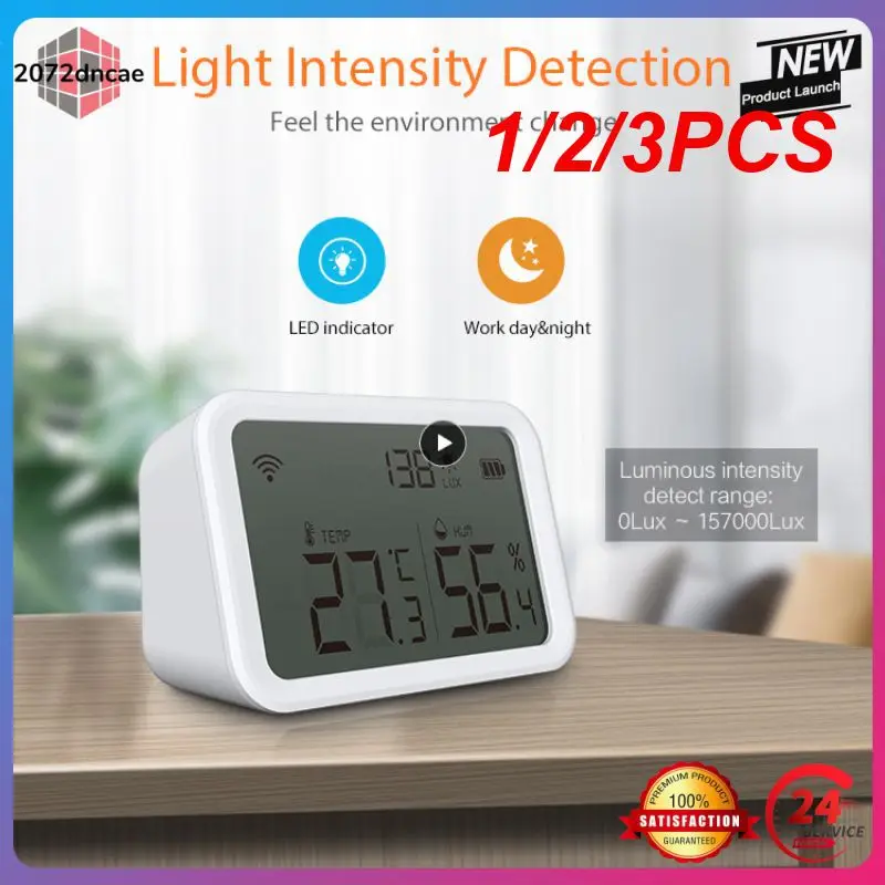 1/2/3PCS Tuya Wifi Temperature Humidity Sensor Lux Light Detector Indoor Hygrometer Thermometer With LCD Screen Work Tuya
1/2/3PCS Tuya Wifi Temperature Humidity Sensor Lux Light Detector Indoor Hygrometer Thermometer With LCD Screen Work Tuya