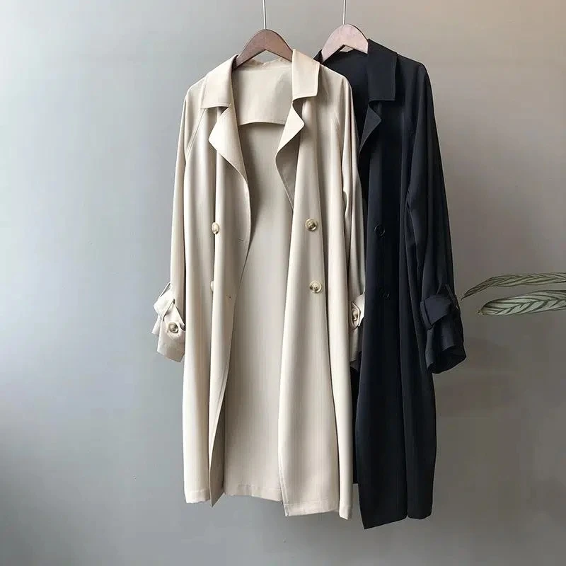 Trench Coat Women 2022 Spring Autumn French Temperament Fashion Slim Windbreaker Jacket Female Large Size Thindrape Outerwear
Trench Coat Women 2022 Spring Autumn French Temperament Fashion Slim Windbreaker Jacket Female Large Size Thindrape Outerwear